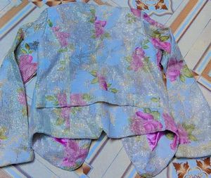 Sparkling Floral Print Jacket