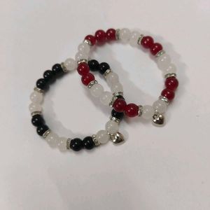 Beaded Heart Charm Bracelets