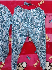 Blue &amp; White Pajama Set