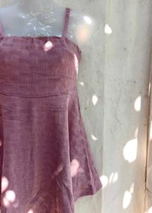 Chic Pink A-Line Mini Dress