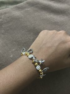 Sparkly Heart Charm Bracelet