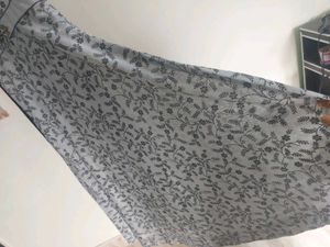 Elegant Grey Embroidered Gown