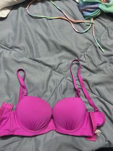 Pink Padded Push-Up Bra