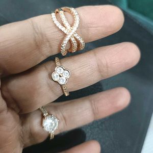 Gold Tone Ring Set