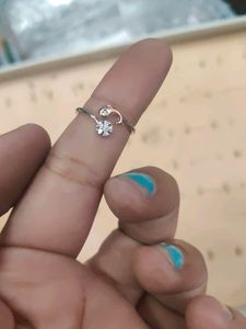 Dual Tone Silver Toe Ring