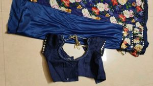 Vibrant Floral Saree with Sequins