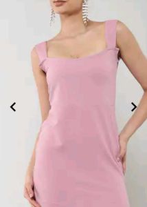 Chic Pink Sleeveless Mini Dress