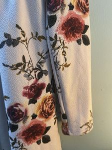 Floral Print Long Sleeve Tunic Mini Dress