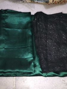 combo of saree and with blouse &amp; black shrug