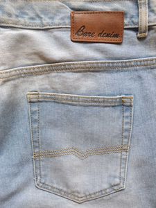Light Wash Denim Jeans for Men