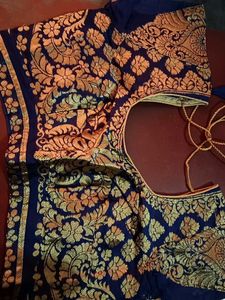 Elegant Red Saree with Gold Border