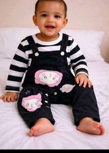 Cute Baby Overalls Set