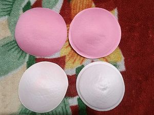 Bra Pads Inserts - Pink & White