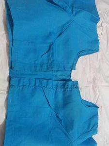 Bright Blue Cotton Blouse