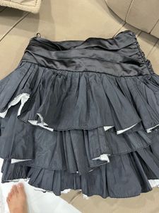Black Tiered Ruffle Skirt