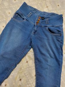 Blue High Waist Skinny Jeans