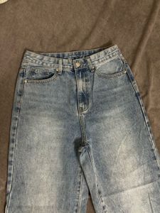 Blue Wash Wide Leg Jeans