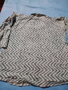 Chevron Print Button-Down Shirt
