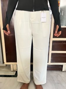 URBANIC Ivory Wide Leg Trousers