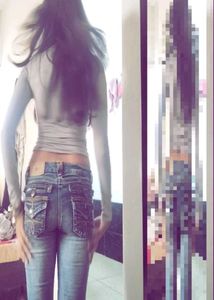 y2k lowrise Washed Out Flare Jeans