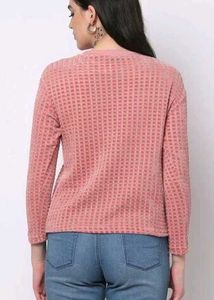 Chic Textured Pink Top