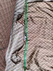 Brown Polka Dot Cami with Lace Trim