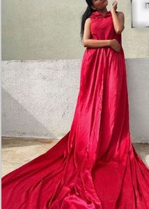 Vibrant Red Pre wedding wear gown