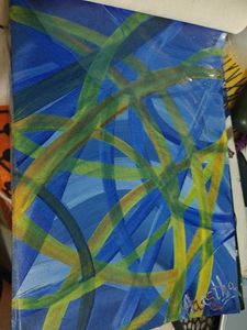 Abstract Tree Sunset Painting camvas book