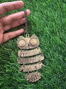 Vintage Owl Pendant Necklace