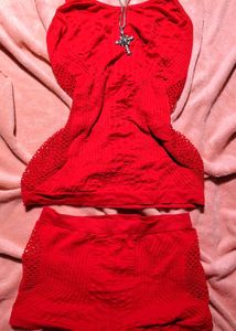 red bodycon