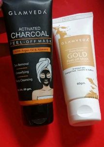Glamveda Peel Off Masks - Gold &amp; Charcoal