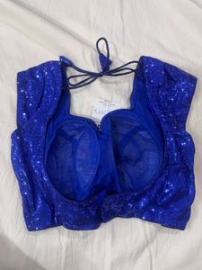Sparkling Royal Blue Sequin Blouse