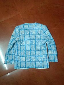 Stylish Blue Checked Blazer