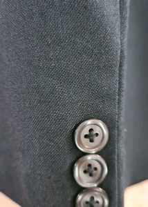 Partywear Navy Blue woollen Blazer style coat
