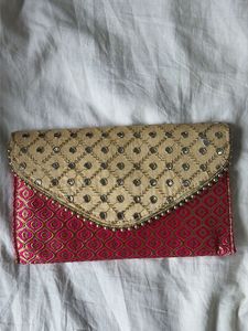 Embroidered Clutch Purse