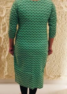 Green Heart Print Kurta