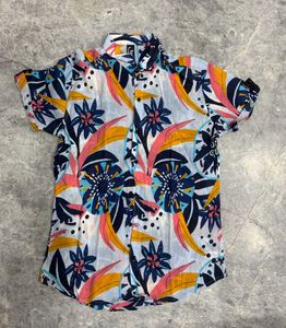 Men's Tropical Floral Print Shirt