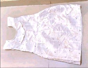 Vintage White Floral Patterned Dress