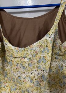 Yellow Floral Mini Dress