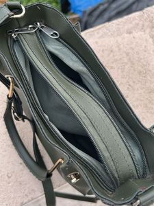 Jimmy Choo Olive Green Leather Tote