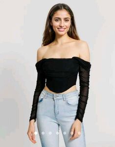 Savana Off-Shoulder Mesh Top