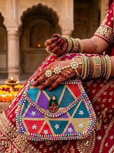 Boho Beaded bridal Clutch ✨