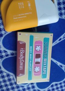 Plum BodyMist Summer Mixtape and sunscreen