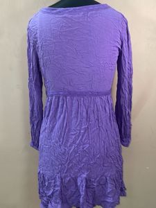 Purple Crinkled Kurta