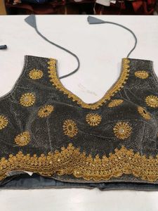 Embellished Grey Blouse Set 2