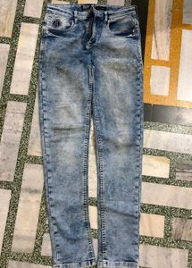 Stylish Blue Acid Wash Jeans