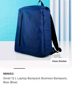 Miniso Blue Laptop Backpack