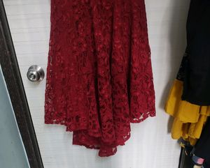 Red Lace Off-Shoulder Dress...