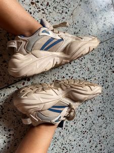 White and Blue Sneakers