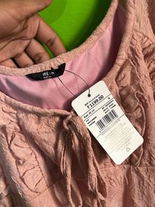 Cute Pink Textured Mini Dress